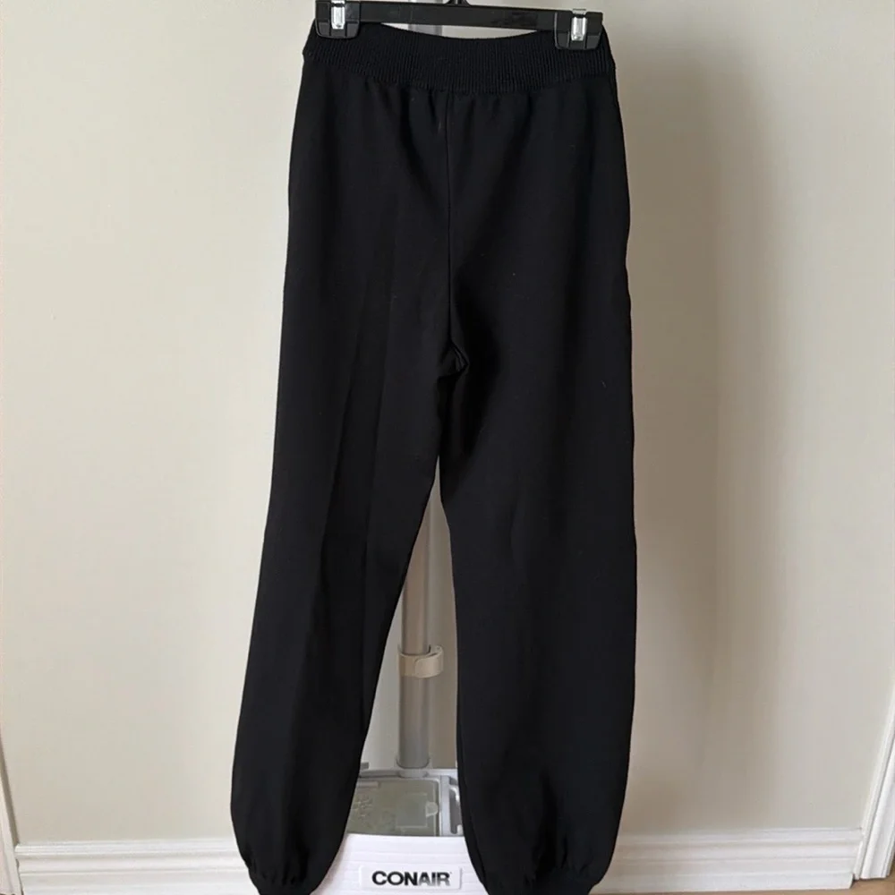 NWOT Chloe black plaid wool blend jogger pant, size S - Picture 5 of 11